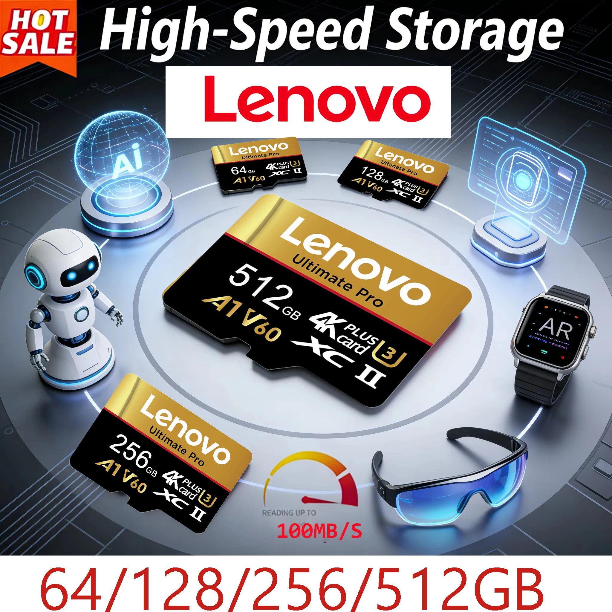 

Heavy Duty Lenovo 512GB SD Cards Memory Card TF Cards Micro TF SD 256GB 128GB Data Integrity 64GB U1 for iOS/Phone