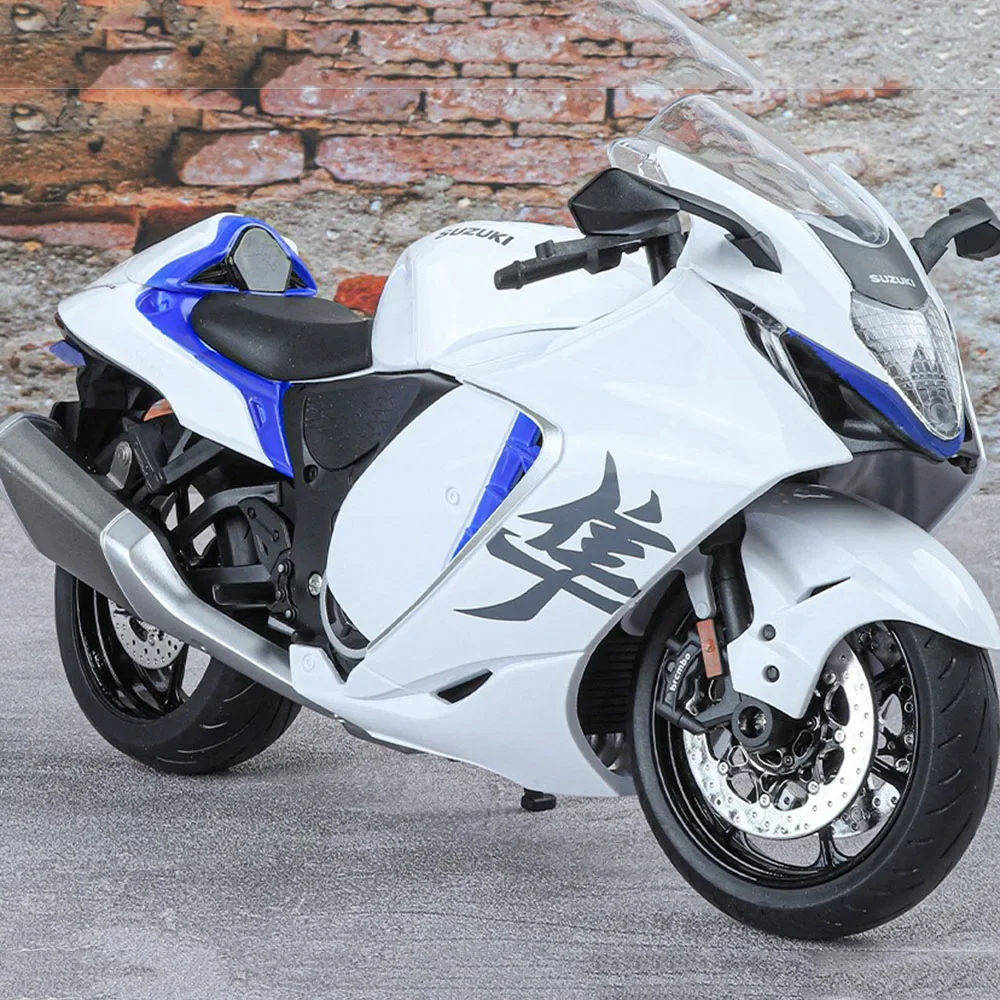 1:9 سوزوكي هايابوسا 2022 نموذج دراجة نارية سيارات لعب سبيكة دييكاست امتصاص الصدمات الإطارات المطاطية محاكاة المحركات هدايا للأطفال