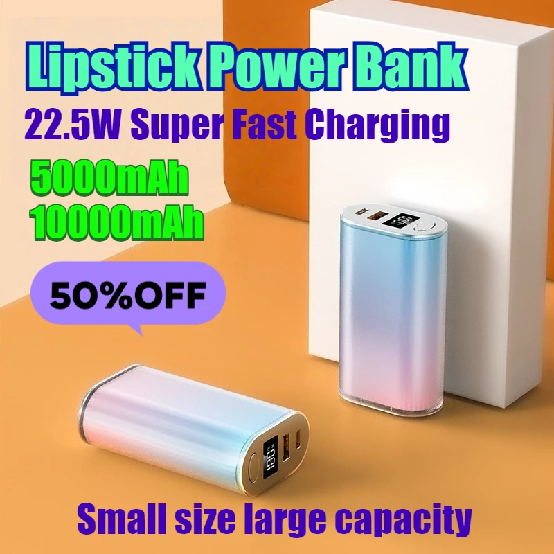 

22.5W 10000mAh Compact Gradient Color Power Bank Portable Charger for All Series Smartphones