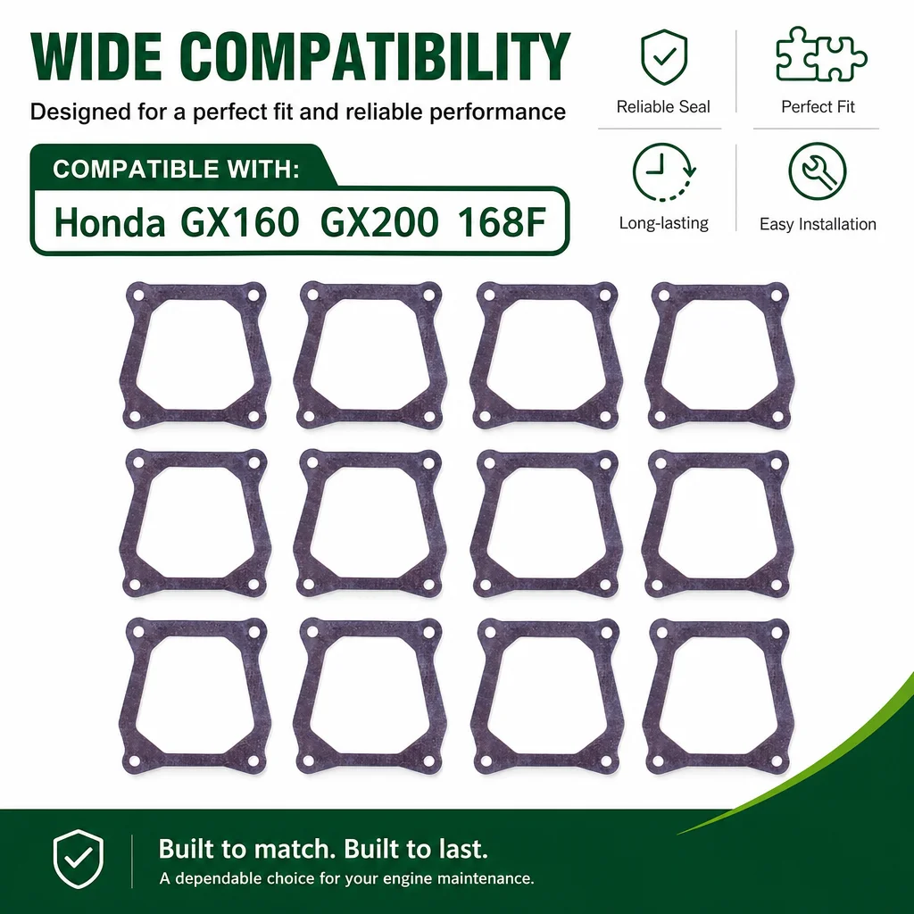 Rocker Valve Cover Gasket Set 12pcs For Honda GX160 GX200 168F Engine Motor Water Pump Generator 2KW 3KW Replaces 12391-ZE1-000