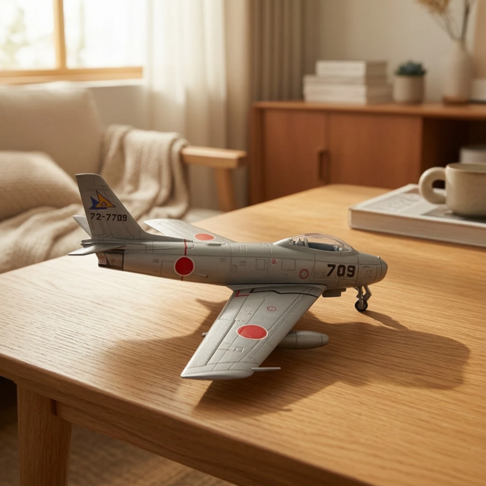 F-86F Blade Model Diecast Jet Model Die-Cast Fighter Jet Detailed Toy Metal for Aviation Enthusiasts, Desk Display