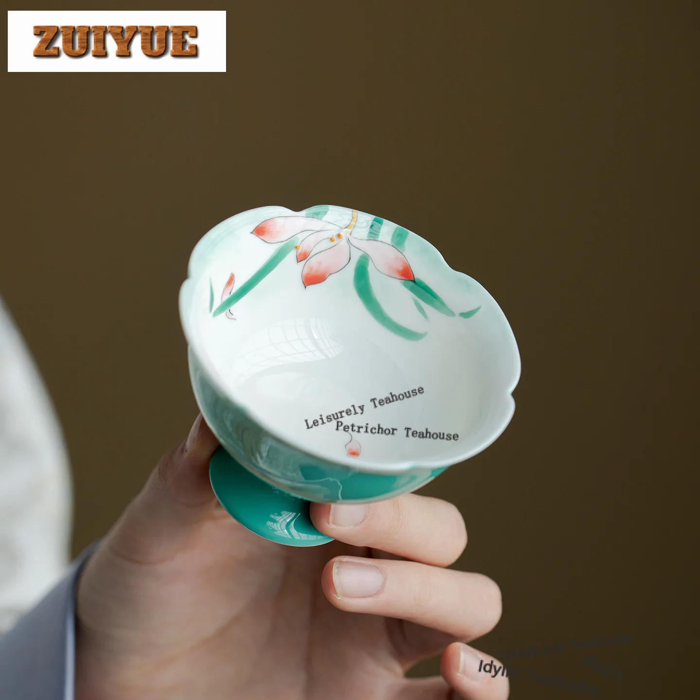 

2pc/lot Hand-painted Orchid Teacup Elegant Tea Bowl Set Of Cups Tea-tasting Personal Cup Chazhan Master Cups Drinkware 85ml