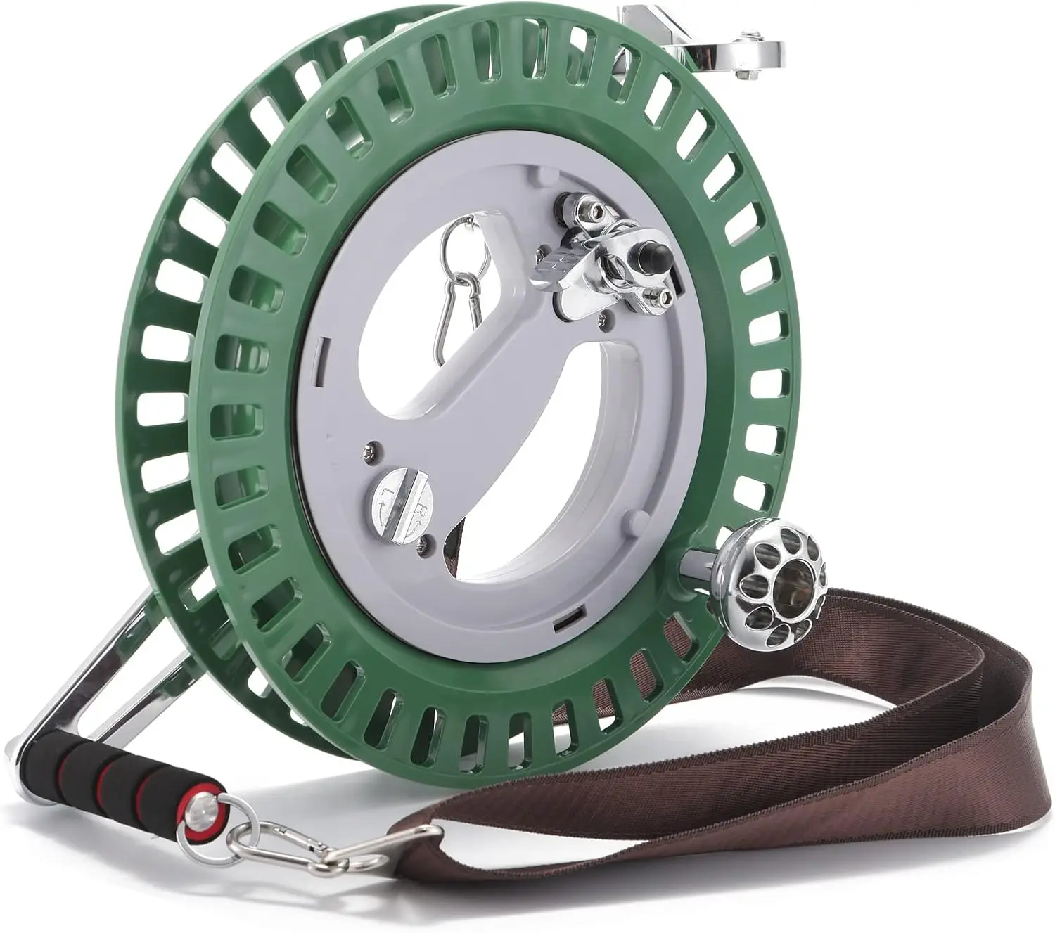 

10.6 Inch Professional Kite Reel, Hand-Held Metal Roller with Belt for Large Kites