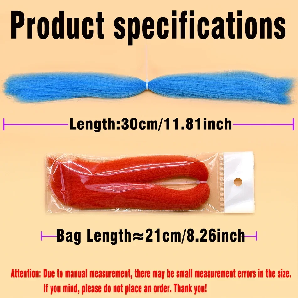 1Pack Gewellte Slinky Faser Verworrene Minnow Fasern Lange Synthetische Haar Fliegen Binden Materialien Für Streamer Fliegen Forelle Angeln locken – Detail 2