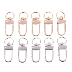 10Pcs/pack Metal Carabiner Clip Swivel Trigger Dog Buckle KeyRing KeyHooks Retaining Ring DIY Craft Lobster Clasp
