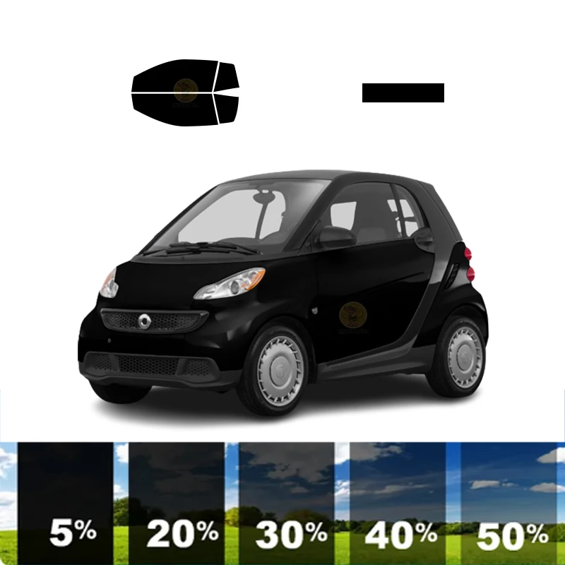 

precut Removable Window Tint Film For Car 100% UVR 5%-35%VLT Heat Insulation Carbon ﻿For SMART FORTWO 2 DR CONVERTIBLE 2008-2015