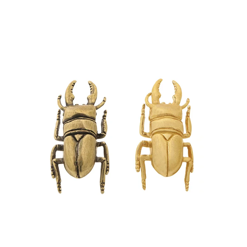 Cute Beetle Furniture Handle Door Knobs Brass Insect Handles For Kitchen Wine Cabinet Door Wardrobe Cupboard Drawer Pulls Diy