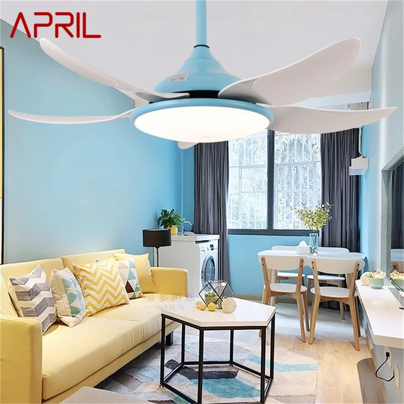 

APRIL LED Ceiling Lamp With Fan 3 Colors With Remote Control Modern Fan Lighting for Rooms Dining Room Bedroom Living Room