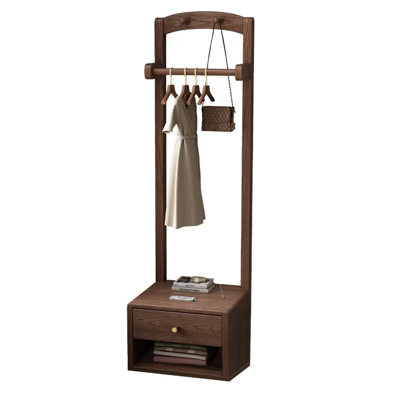 

All solid wood, coat rack, storage, household, oak, multi functional, hanging clothes, removable