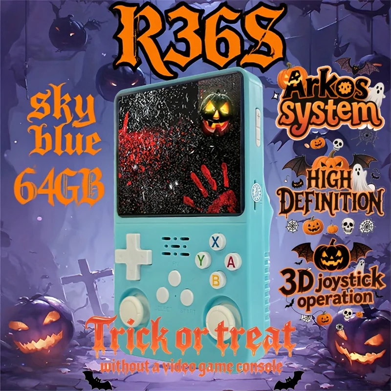 وحدة تحكم ألعاب محمولة باليد WUDS R36S مع شاشة عالية الدقة مقاس 3.5 بوصة، وبطارية قابلة لإعادة الشحن - هدية مثالية للاعبين #1