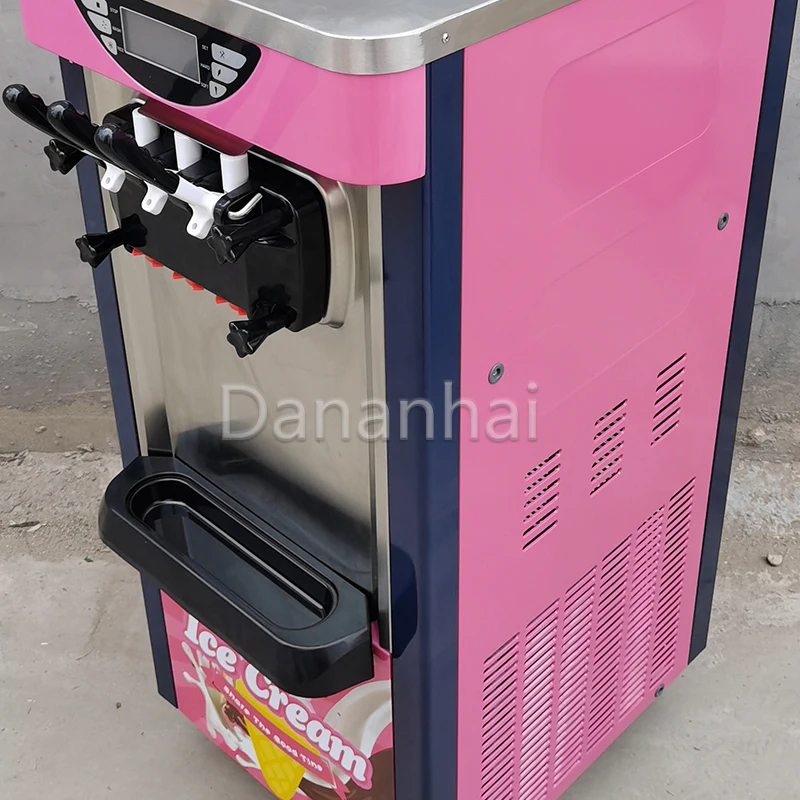 

Промышленная итальянская машина для мороженого из нержавеющей стали 2026 года, 3 вкуса, для коммерческого использования, для приготовления клубничных сандэ