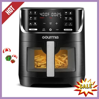 Image NEW 8 Qt Digital Window Air Fryer with 12 One-Touch Presets  Air Fryer Oven