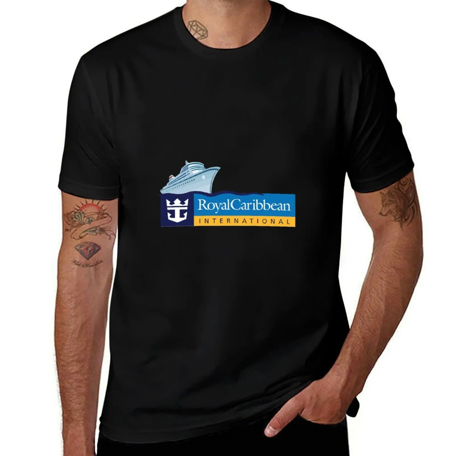 Royal Caribbean Cruise Ship Design T-Shirt Active Sports Short Sleeve Cotton Shirt T-Shirt