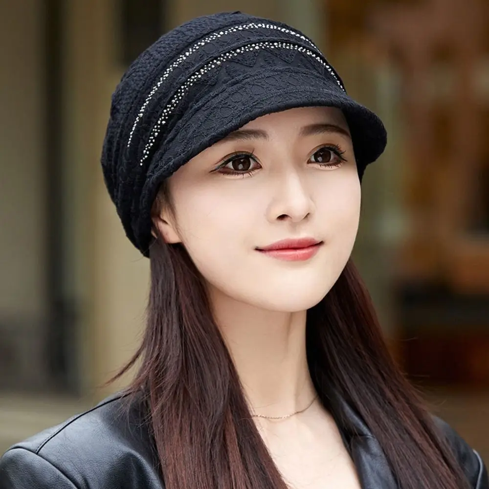 Hollow Out Flower Beanie Cap Breathable Embroidery Women Baseball Cap Brim Caps Headscarf Wrap Turban Beanies Hat Outdoor Travel - view 4