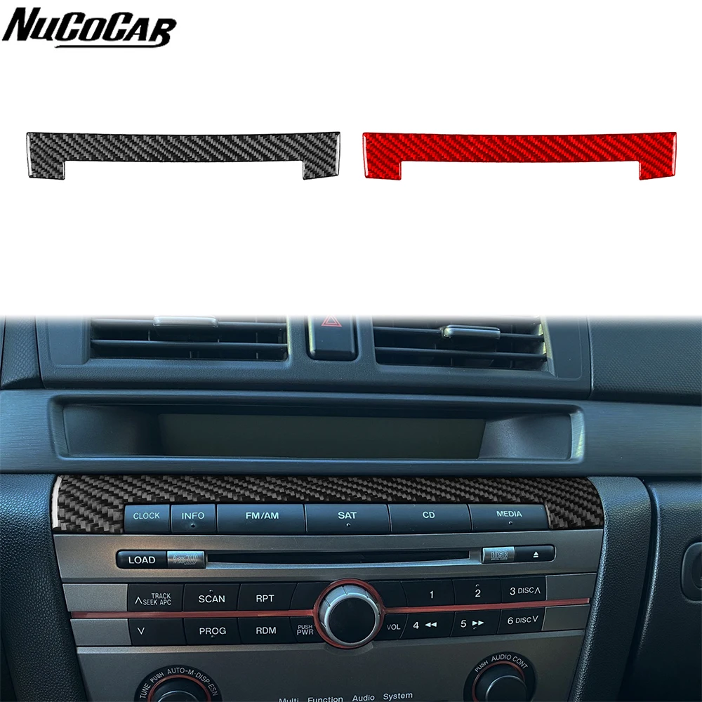 

For Mazda 3 Axela 2004-2009 Carbon Fiber Centre Radio Control Panel Trim Cover Car Accessories Interior Decorative Stickers