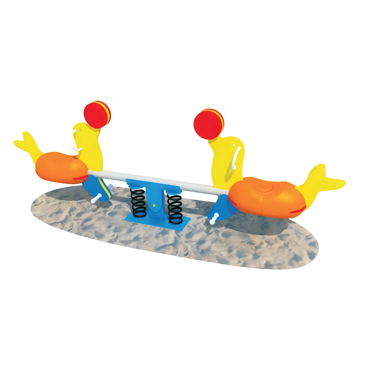 Hot Selling Kids Cute Plastic Toys Outdoor Playground Teeterboard Spring Seesaw for Backyard and Community
