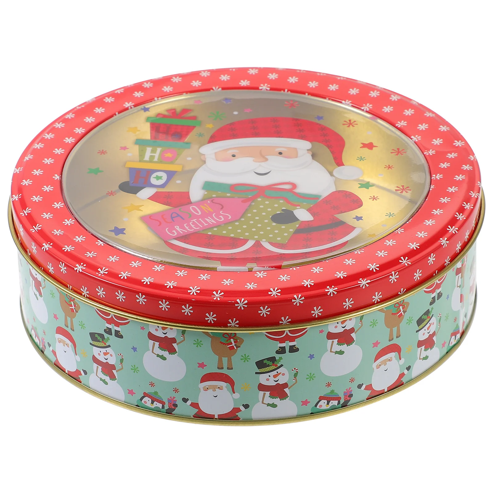 

Christmas Tinplate Cookie Box Small Case Candy Biscuit Storage for Xmas Party Treat Gift Christmas Cookie Tin Tinplate Gift Box