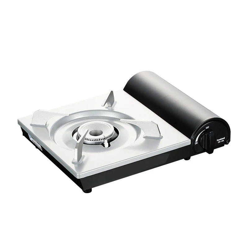 

Портативная черная газовая плита для путешествий на открытом воздухе, горячий горшок, ресторан, коммерческая одиночная газовая плита, газовая плита для автофургона