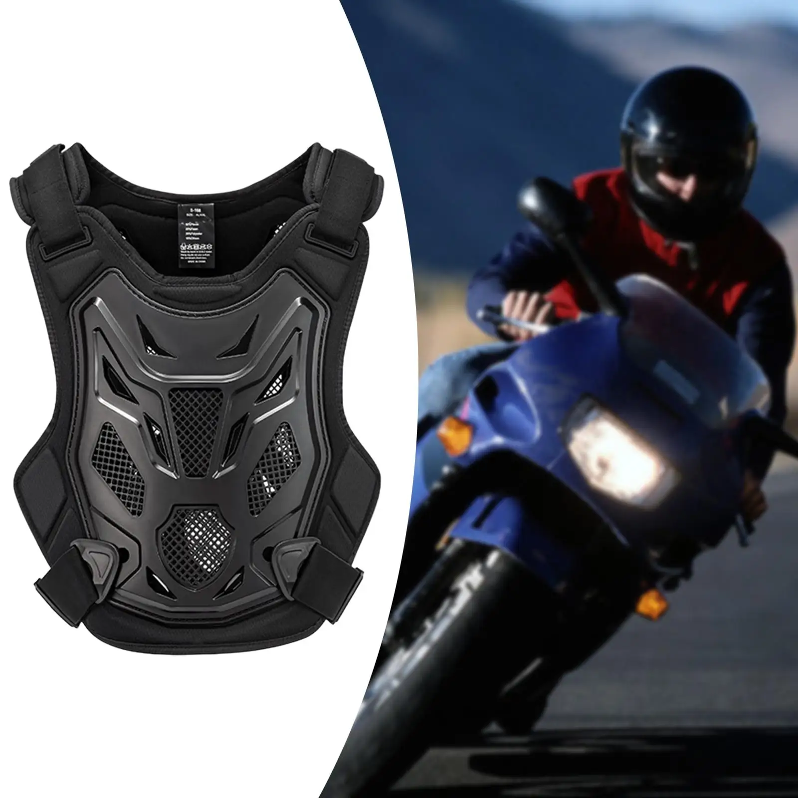 Motocross Chest Protector Multipurpose Portable Lightweight Wear Resistant Breathable for Road Bike Motorcycle Cycling