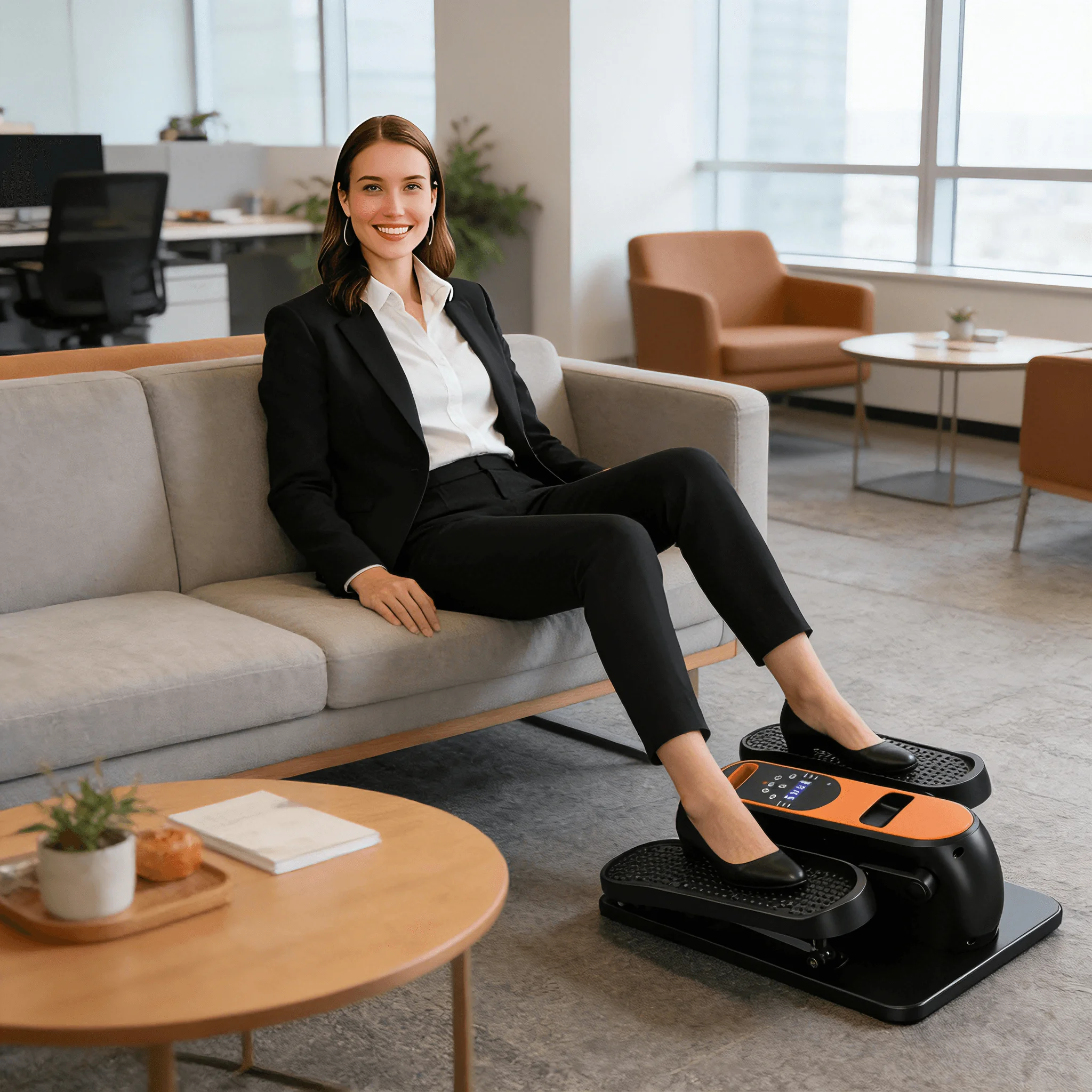 Unter-Schreibtisch Mini-Ellipsentrainer, Leiser Pedaltrainer für Erwachsene & Kinder, Kompakter Platzsparender Fitnessgerät für Zuhause und Büro