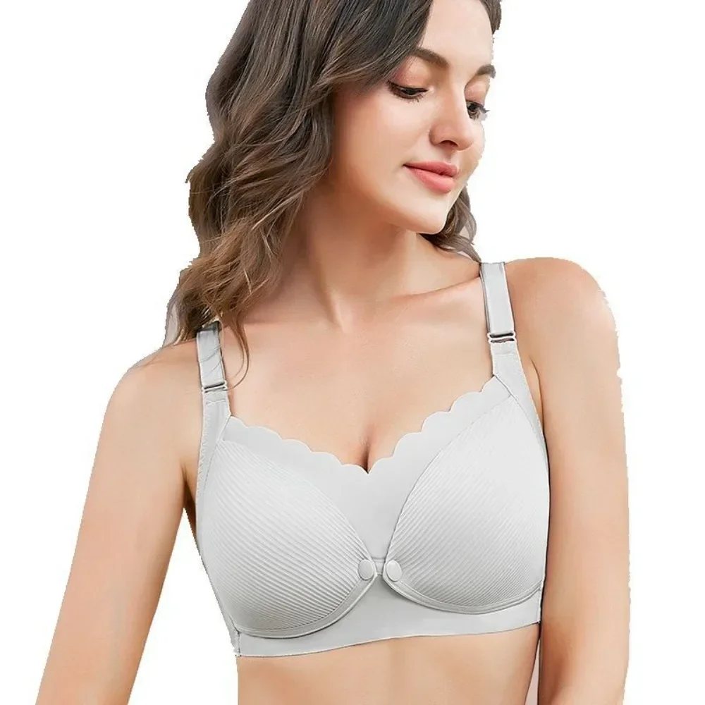 Breastfeeding Thin Underwear Postpartum Feeding Maternity Bra Pregnancy Bra Wireless Front Button Underwear Bra