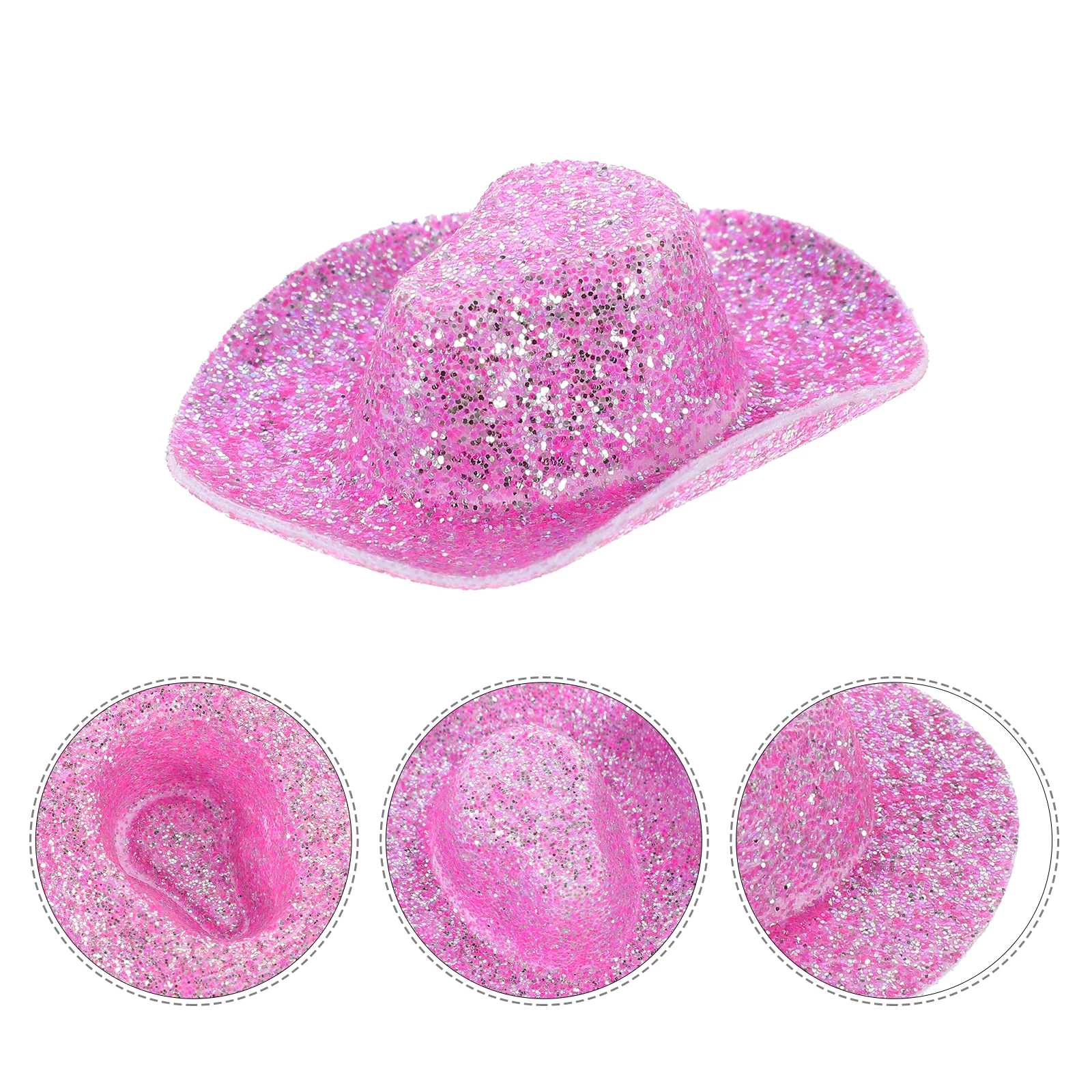 10Pcs Miniature Hat Decorations Tiny Western Style Hats for Wine Bottles DIY Crafts Car Keychain Ornaments