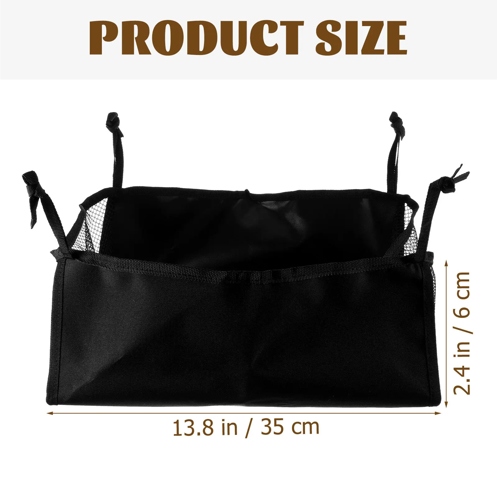 Under Seat Wheelchair Organizer Storage Bag Polyester Oxford Cloth Foldable Large Capacity Storage Mesh Pockets for Walker
