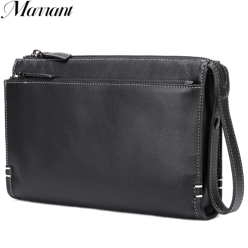 Marrant Cowhide Men\'s Clutch Male Wallets Business Handbag Bags Men\'s Genuine Leather Purse For Men Designer Casual Man\'s Clutch