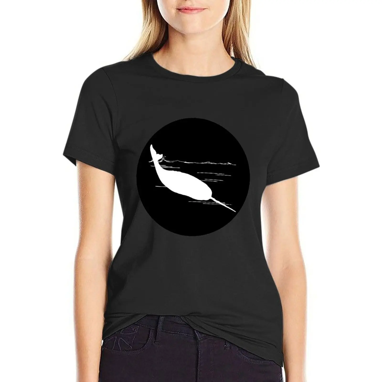 Narwhal T-Shirt anime vintage Womens clothing