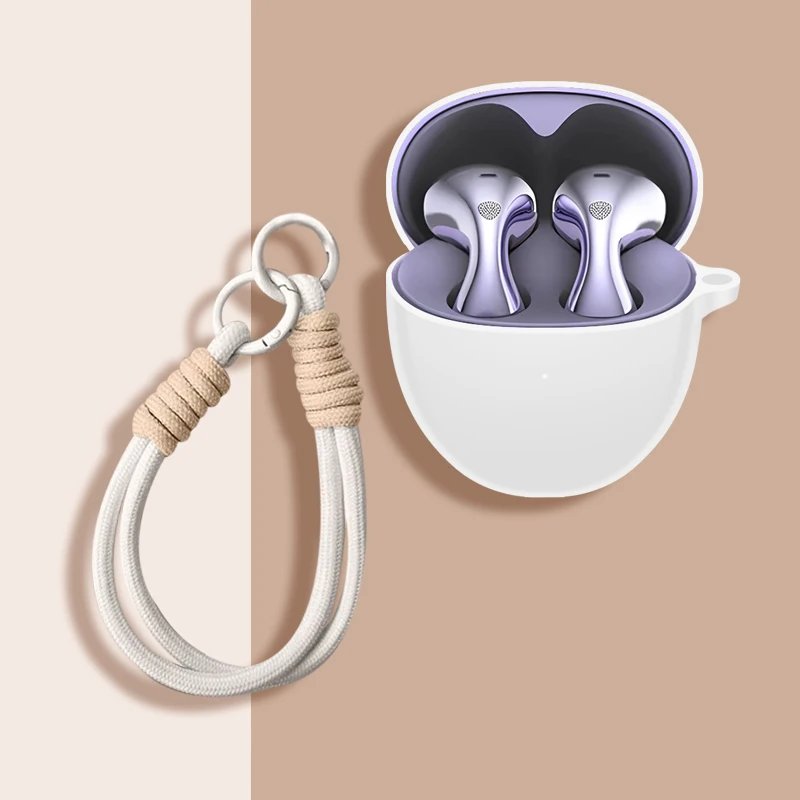 New Silicone Protective Case For Huawei Freebuds 6 Wireless Bluetooth Earphone Shell Sleeve For Freebuds 5 6 Cover With Hook