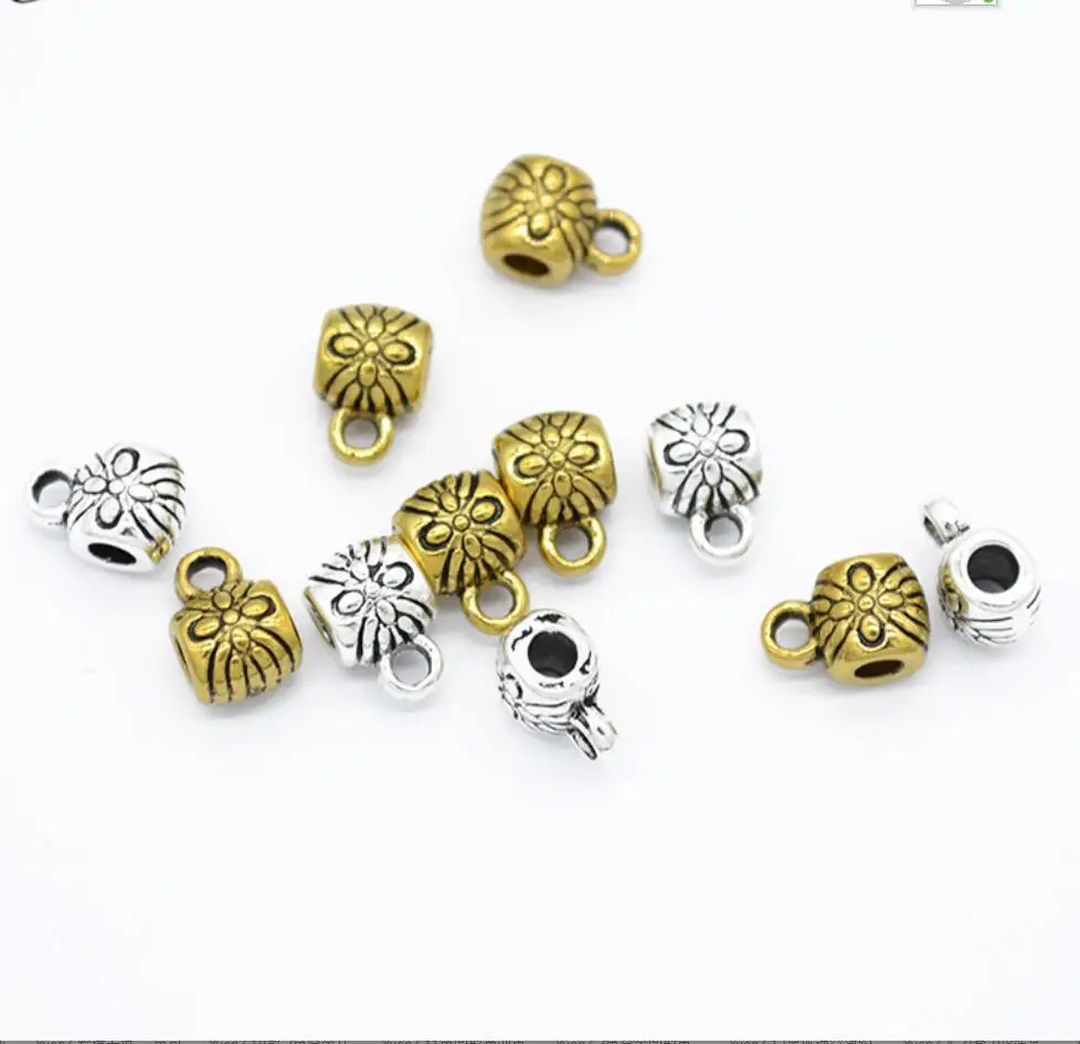 

200pcs Flower Hole 2*1.5mm Link Beads Slide Connector Charms For Jewelry Making Wholesale Accessories 9*6*5mm F0833