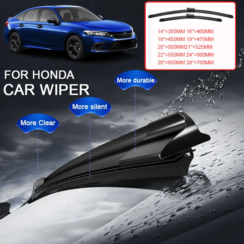 2PCS Car Blade Windshield Wiper Rubber For BYD SHARK SONG L SONG PLUS SEAL U SEALION 6 SONG PRO TANG TAN EV YUAN PRO S1 PRO