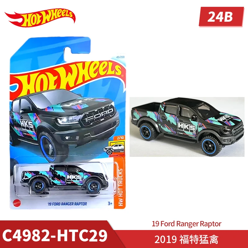 2024-43 HOT WHEELS 1:64 19 Ford Ranger Raptor diecast alloy car model gifts