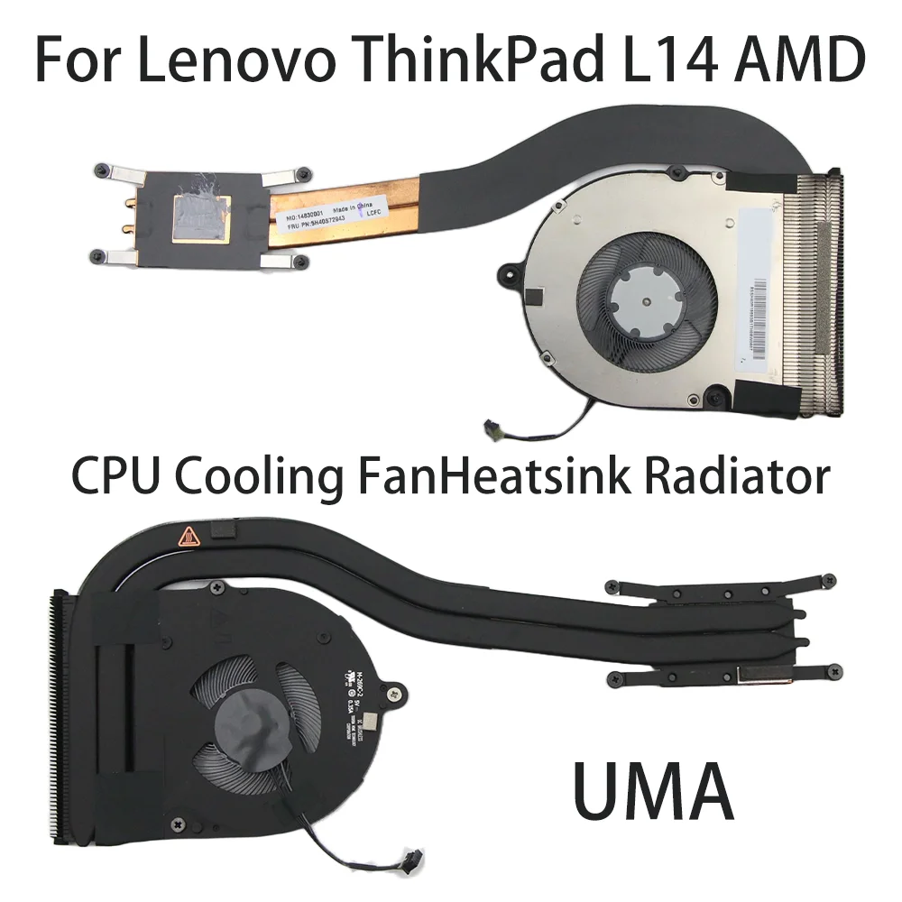 Nuevo Original para Lenovo ThinkPad L14 AMD UMA Laptop 20U5 20U6 CPU refrigeración disipador de calor ventilador radiador 5H40S72942 5H40S72943