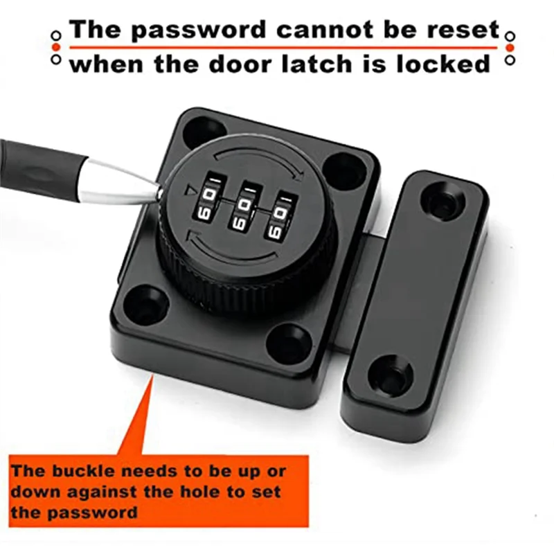 Fechaduras de combinação de armário LNHF, fechadura de armário sem chave, material de liga de zinco, adequada para porta de 1 via para usar, fechadura para armário