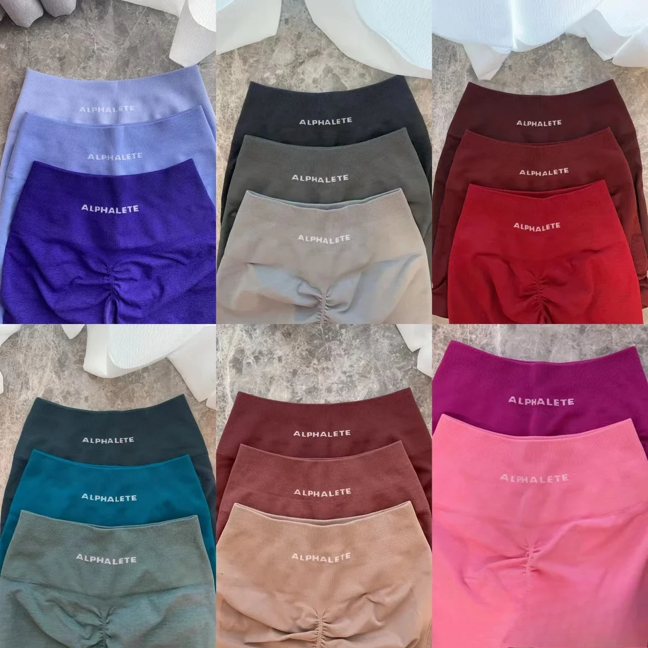 

DyfneALPHALETE New Color Printed Peach Hip Lift Pants High Waist Belly Tight Seamless Training Running Yoga Pants Long Pants