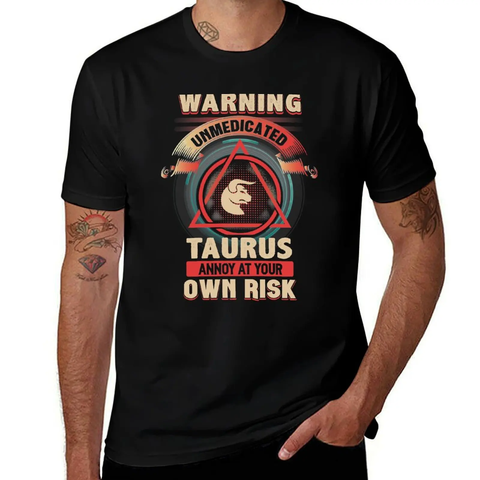 

Unmedicated Taurus T-Shirt Funny t-shirt anime stuff Short sleeve tee t shirts for men pack