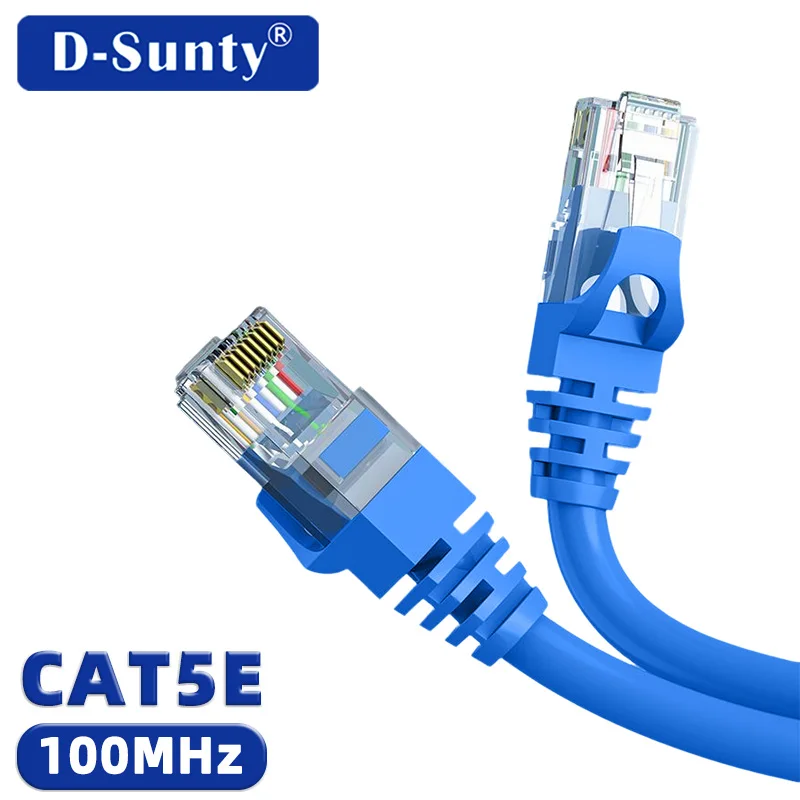 Cat5e Ethernet Cable  Bulk Blue Round CCA UTP LAN Network Wire Indoor Use RJ45 for PC Laptop Router Switch Cable CAT 5e 1m 3m 5m