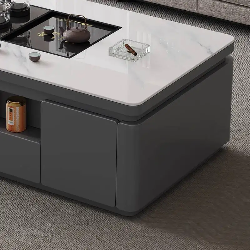 Extendable Designer Coffee Table Style Irregular Minimalist Luxury Coffee Table Modern White Meuble Salon Living Room Furniture