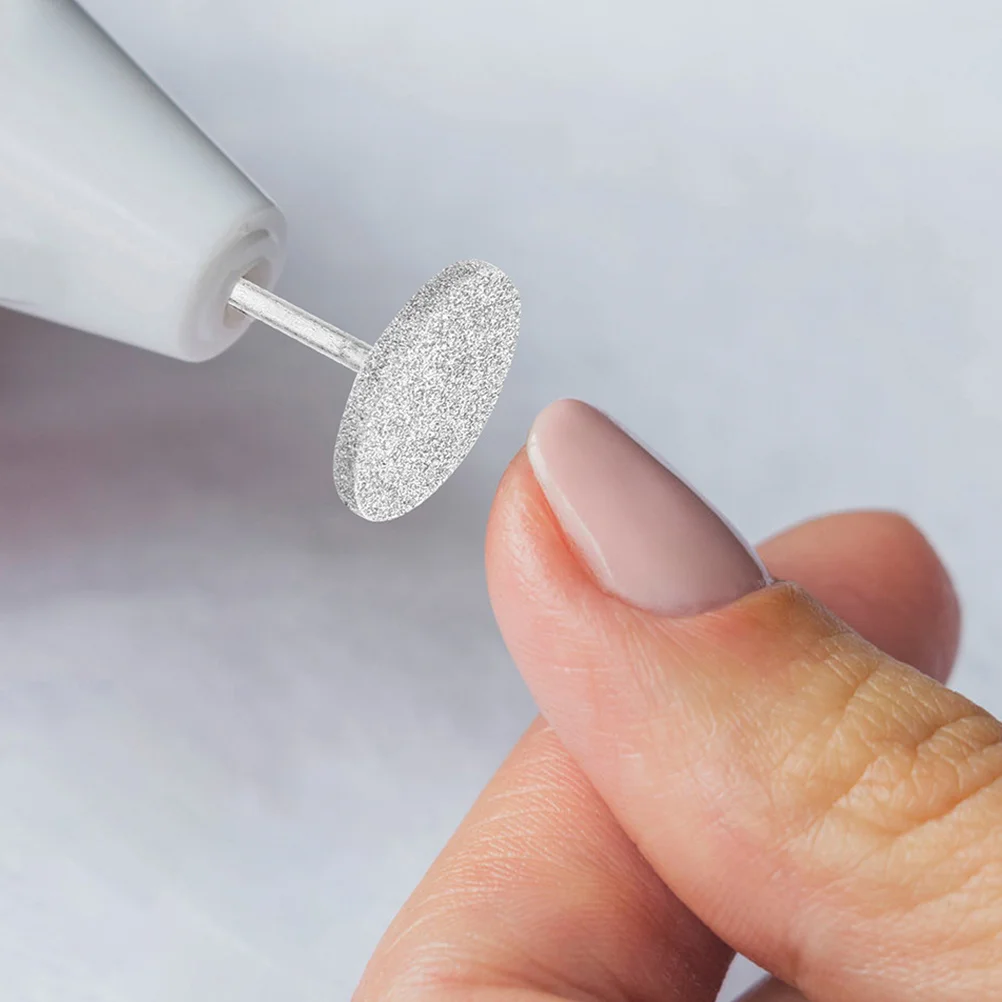 4 個電気ファイルドリルビットマニキュアツールポータブルネイルドリルプロフェッショナルネイルアートサンディングディスク交換用フラットヘッド