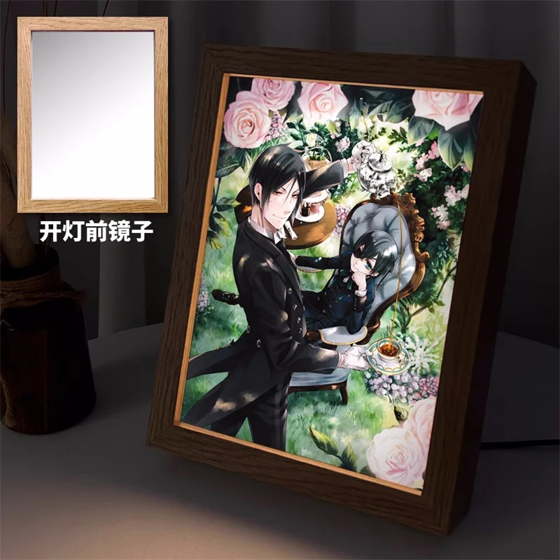 

Anime Sebastian Michaelis Ciel Phantomhive Black Butler Lamp Ornaments Figure Desk Frame Mirror Cosplay 6572 Kids Collection Toy