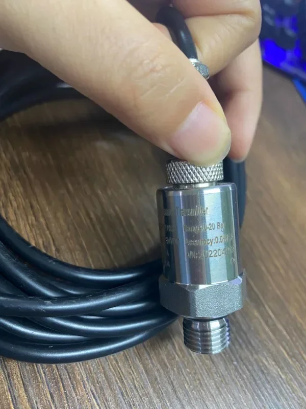 Parafuso Sensor de pressão do compressor de ar, Pt1100b, 0-20bar, 24VDC, 4-20mA, G1/4