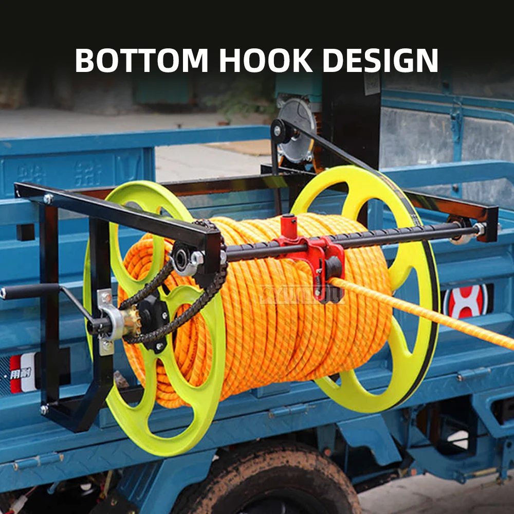 Agricultural High Pressure Spray Hose Reel, Remote Control Electric Winder, Trailer Mounted Reel Stand