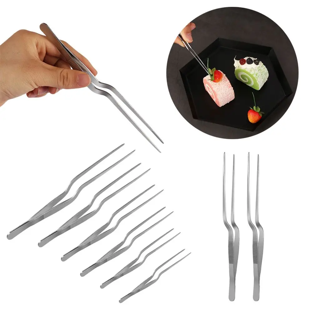 

Hot Serving Presentation Chef Barbecue Tongs Stainless Steel Food Tweezer BBQ Clip