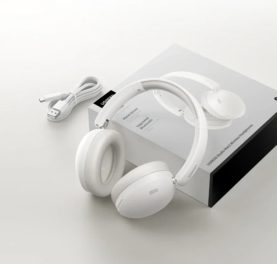 

UGREEN Studio Max2 Wireless Headphone Bluetooth 5.4 HiFi Stereo Over Ear Earphone with Microphone Customize Gifts PC Accessories