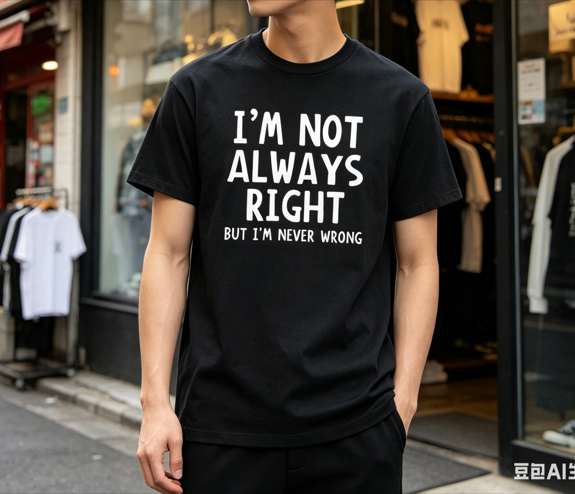 Fashion Men Casual TShirt Men I'm Not Always Right But I'm Never Wrong Short Sleeve Male Funny Tops Summer Oversized T Shirt