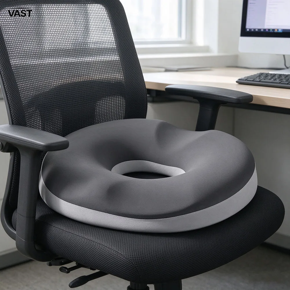 Donut Pillow Seat Cushion for Tailbone Pain Memory Foam Hemorrhoids Pillow for Sciatica Nerve Sciatica Hip Coccyx Seat Cushion