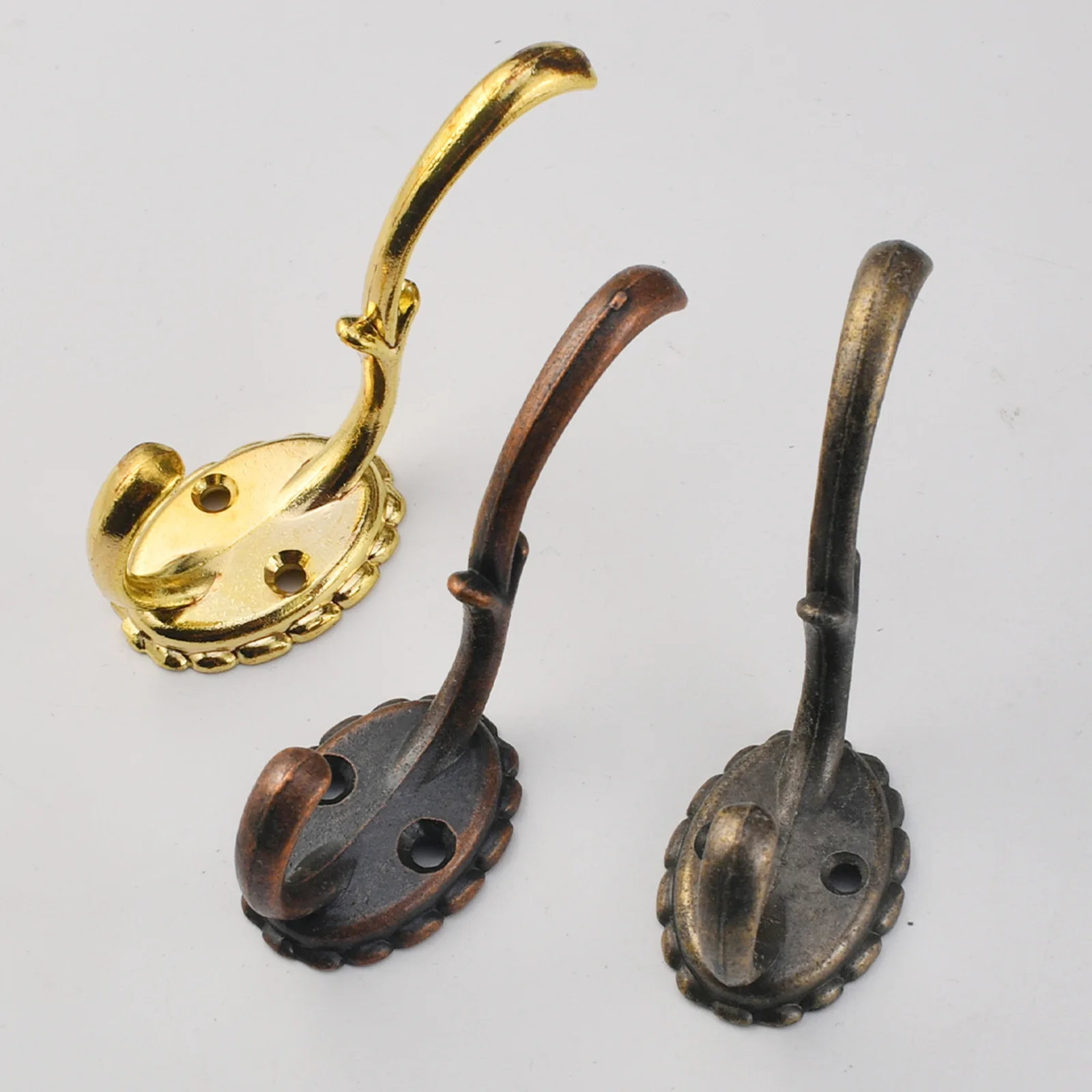Retro metal zinc alloy coat hook door wall coat hook entrance single wardrobe clothes wall hook