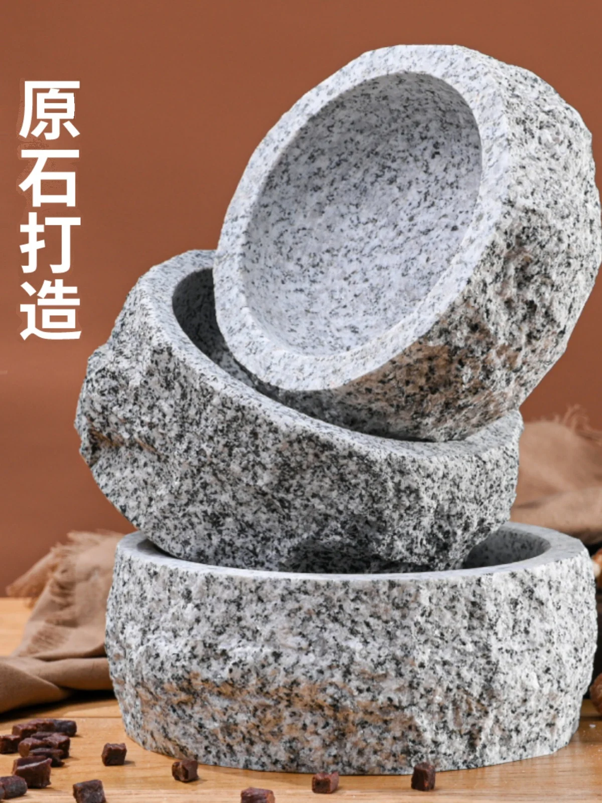 Stone Cat Bowl Dog Bowl Food Bowl Pet Daily Goods 20cm