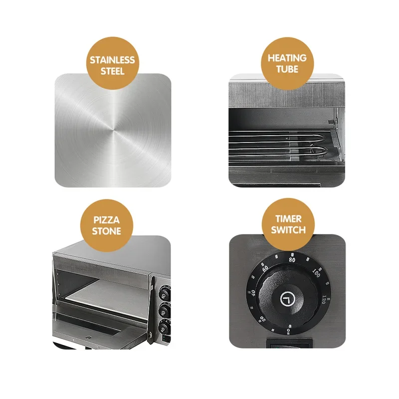 Single Layer Bread Cake Pizza Oven Electric Oven Commercial One Layer Baking Fully Automatic  Electric Stainless Steel